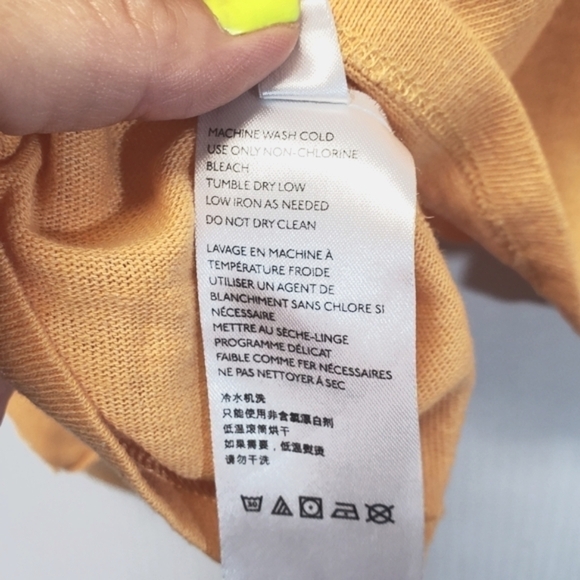 Nwot Free People Chill Out Cold Shoulder Long Sleeve Tee In Creamsicle - Picture 10 of 11